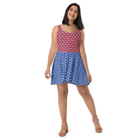 Skater Dress For Patriotic Puerto Rican Party Skater Dress For Patriotic Puerto Rican Party